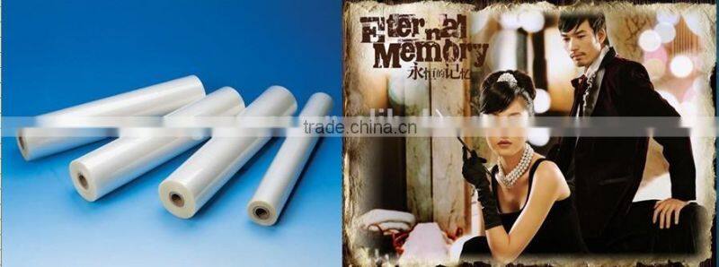 80micron glossy pvc cold lamiantion film with 120gsm white paper for vinyl laminated