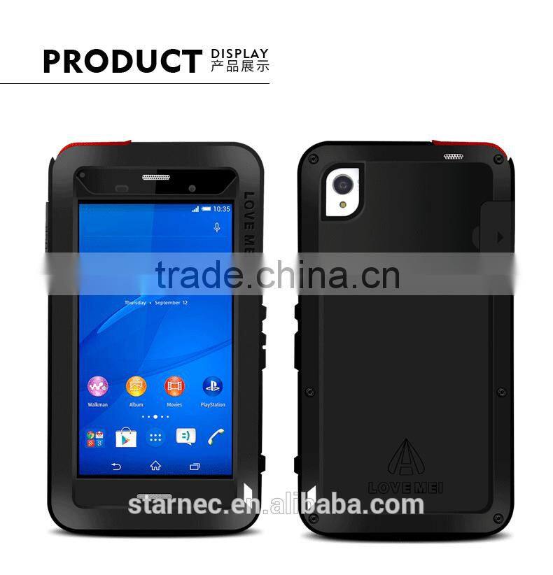Love Mei Cell Phone Case Gorilla Glass Waterproof Case Cover For Sony Xperia Z3