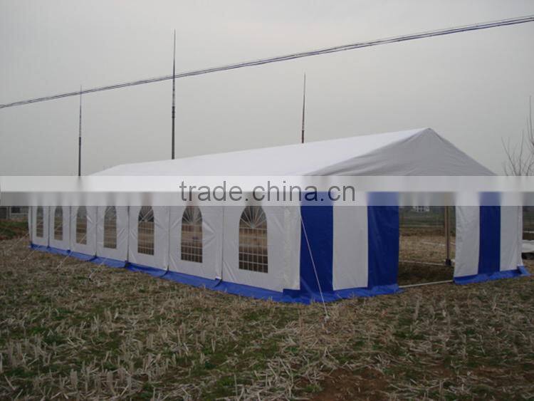 High quality Easy set 6 x 12 m white/blue PVC wedding party tents, event tents, gazebo, carports with sidewalls