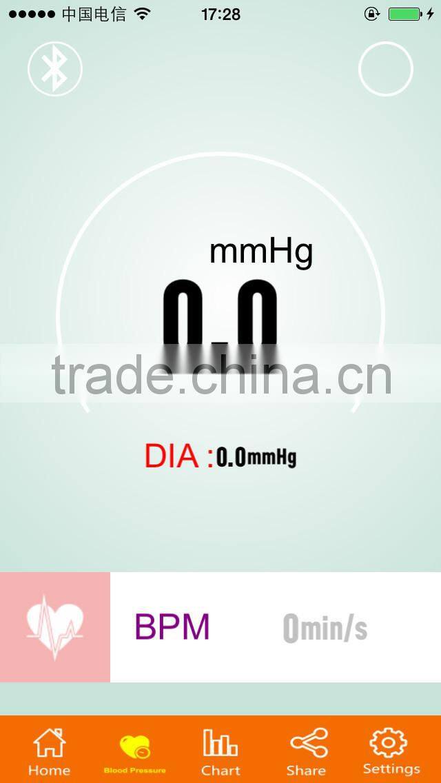 Bluetooth BP monitor with AAA batteries powered fashion design