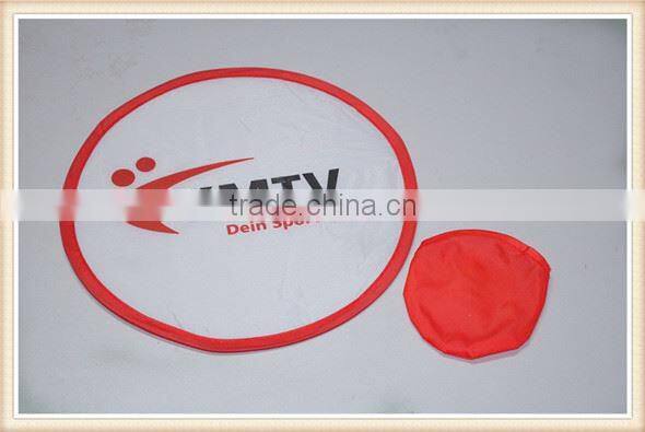 Promotional foldup plastic frisbee