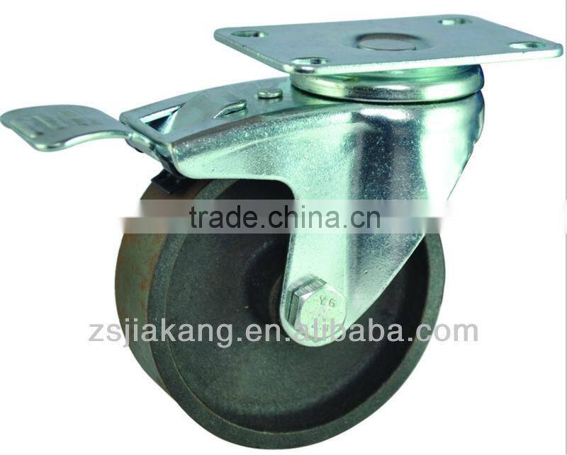 Medium duty cast iron caster wheel,cast iron castor,mental wheels