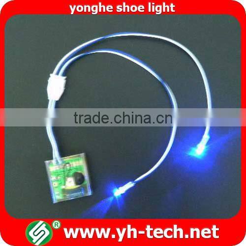 Flashing waterproof led light for shoe sole