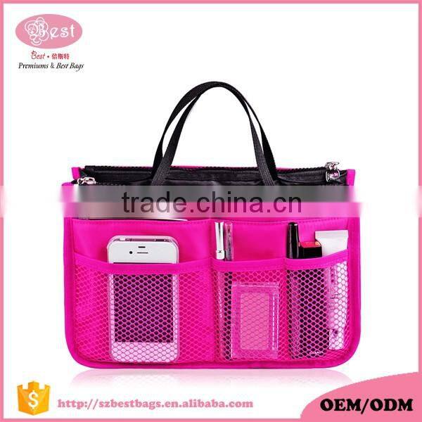 2016 Hot Sell Outdoor Travel Organizer Bag Folding Women Travelling Nylon Cosmetic Bag