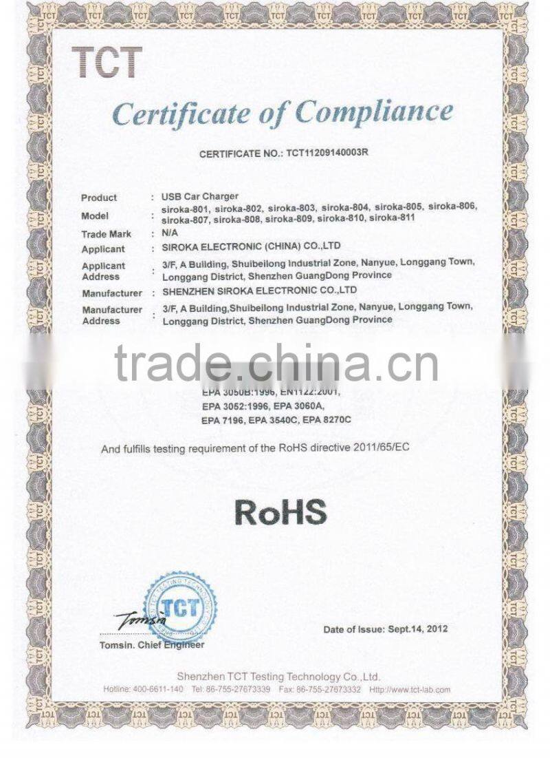 Best Selling Dual USB 2.1+1A car charger bullet mini car charger for mobile phone