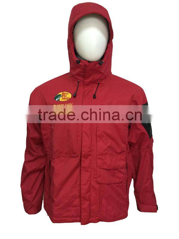 Mens Waterproof Fishing Camping Jacket Detachable Sleeve Coat Mountain Overcoat