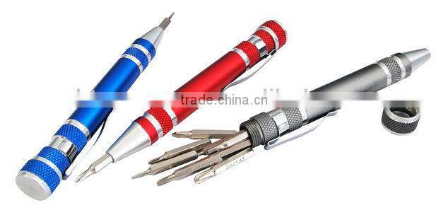 TC-472 2013 New Hot Sale Mini Aluminium Multi Functional Tool Kit With Keyring