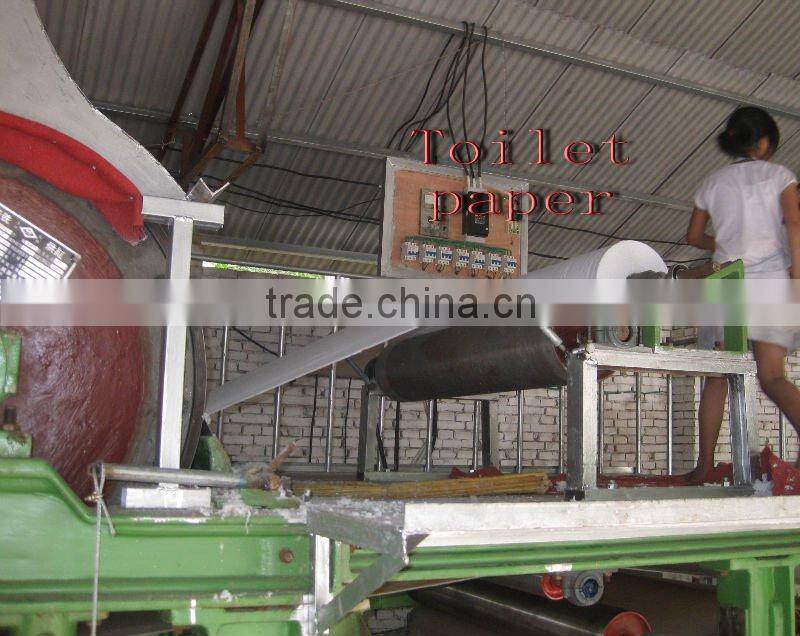 787mm small capacity toilet paper machine, 1T/D, raw material: waste paper,virgin pulp