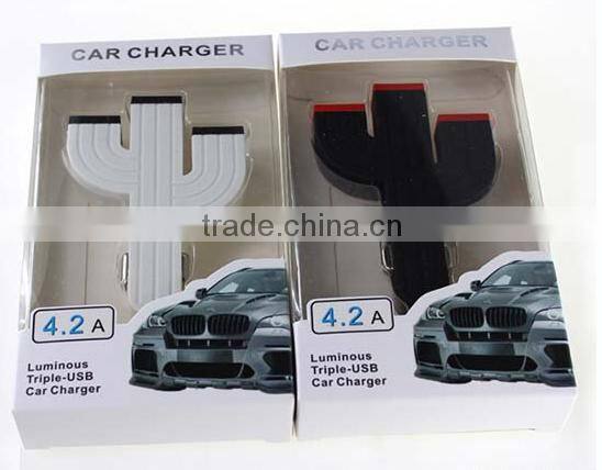 Newly 4.2A 3 port USB Car Charger for Iphone