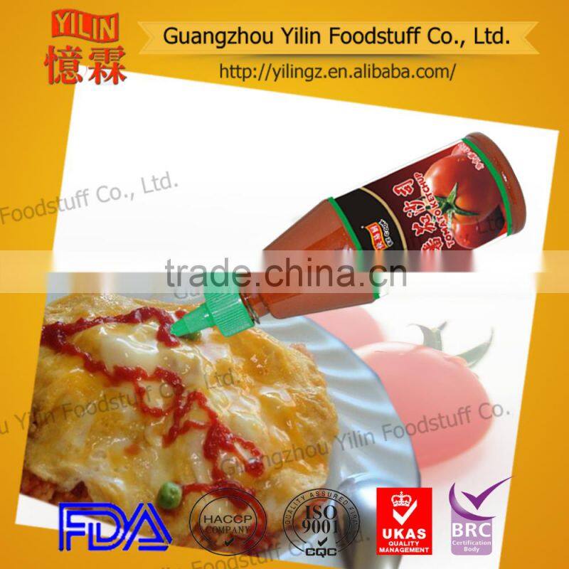 310g squeeze bottle tomato ketchup Yilin brands China