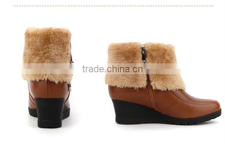 rabbit hair lady shoe boot