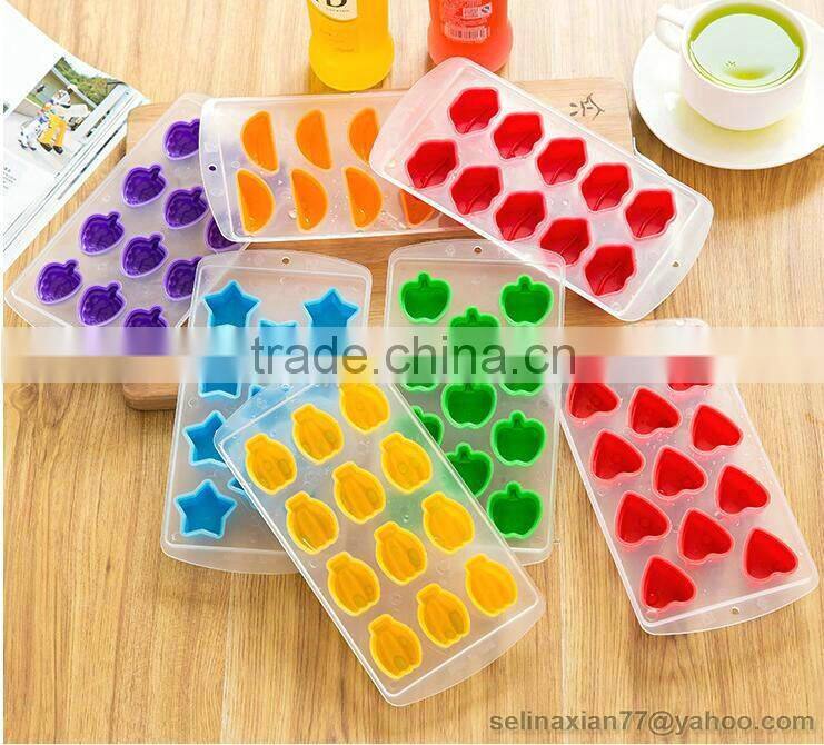 NEW Novelty Fruit Ice Juice Cube Tray Chocolate Jelly Silicone Mould Party