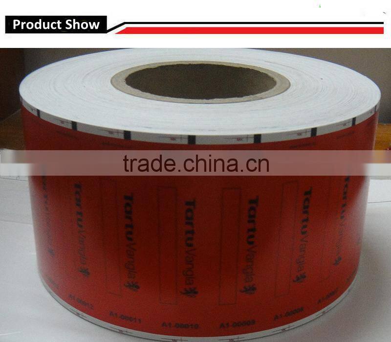 Red Destrucitlbe Vinyl Label material red eggshell sticker