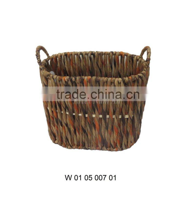 Water Hyacinth Storage Baskets with 2 Handles / Storage Bin