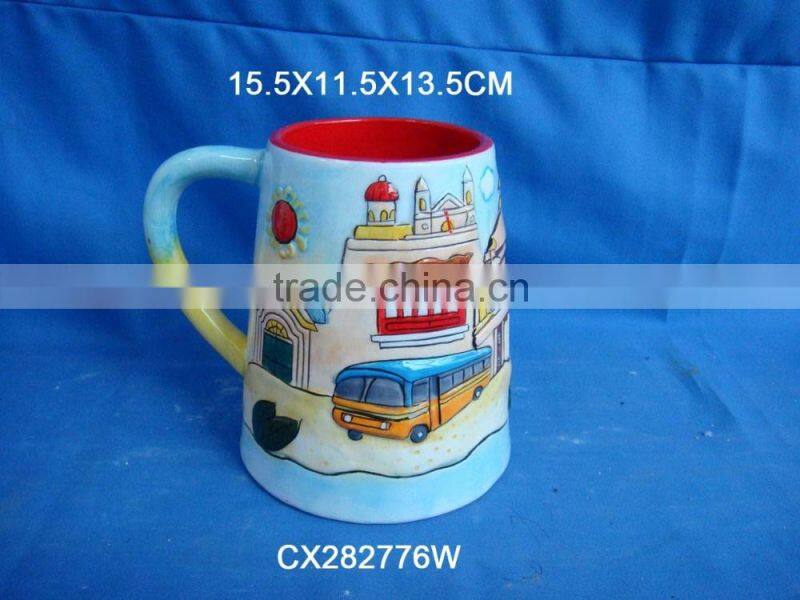 Ceramic guitar cup, music cup, music mug