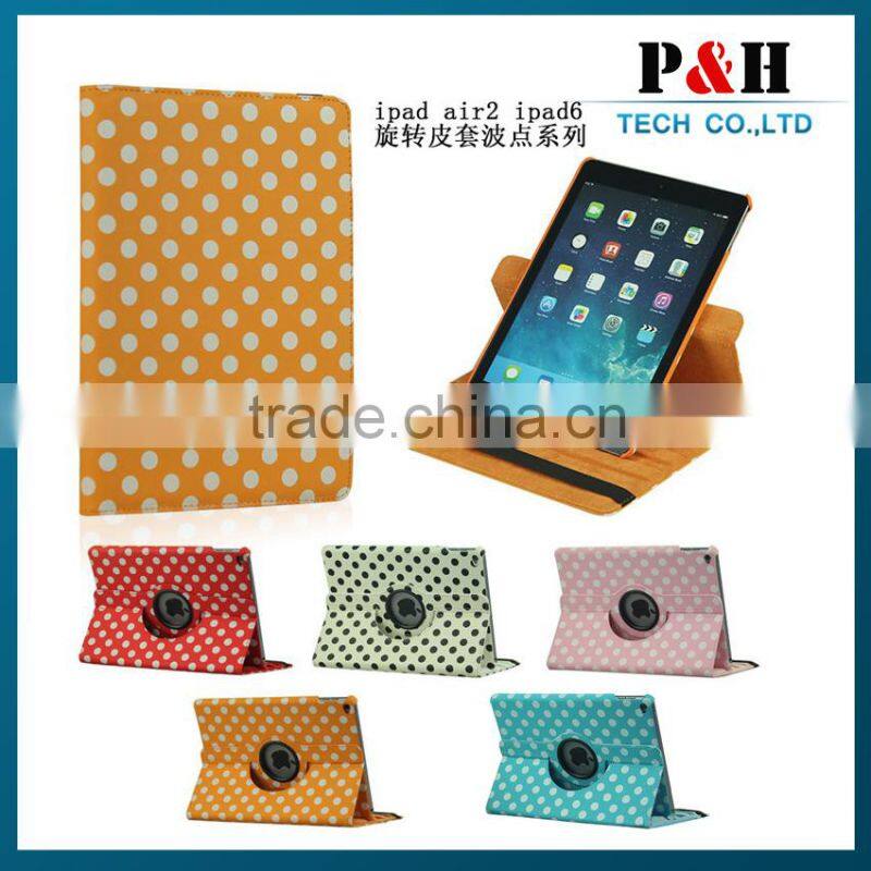 Wholesale Stand Magnetic 360 Degree Rotation Leather Case for iPad mini Hot Selling
