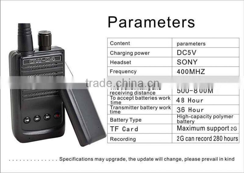 Wireless Voice Recorder With Voice recording Taking Audio Function Wireless Audio Transmitter,