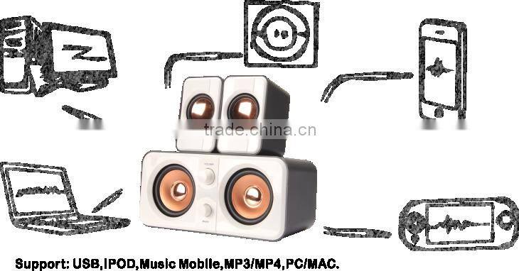 Super bass music amplifier subwoofer horn 2.1speaker