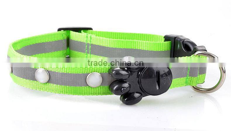 light up you and your pet dog evening dog collar with led lights