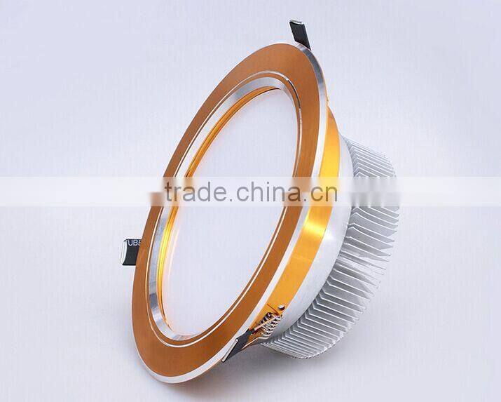 round led ceiling light for home/office/Supermarket 9w 12w 18w 24w ( golden/silver/black/ white color edge)