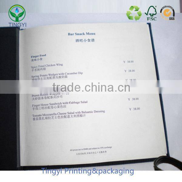 menu book design