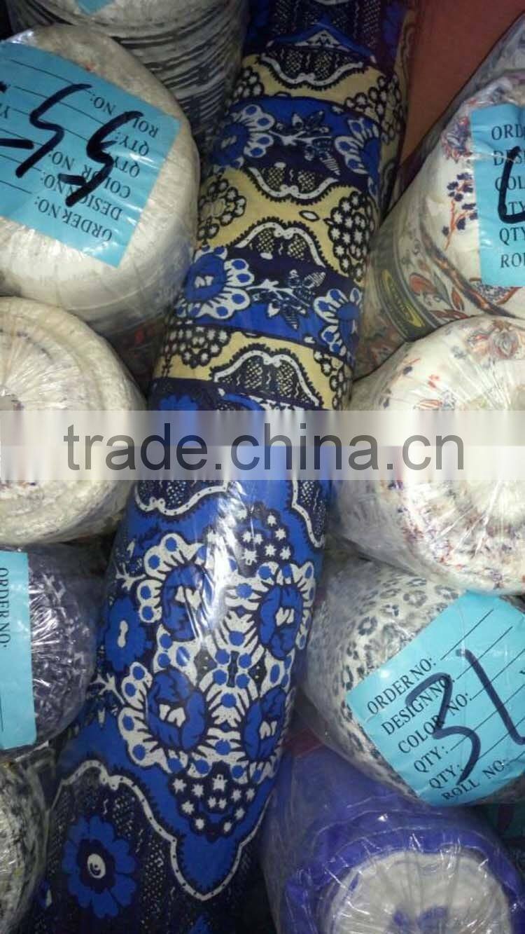 printed cotton rayon dress fabric stocklot wholesale