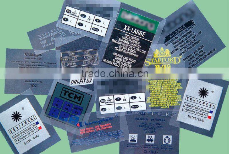 custom sport iron on sticker printing, heat transfer label spandex sportwear