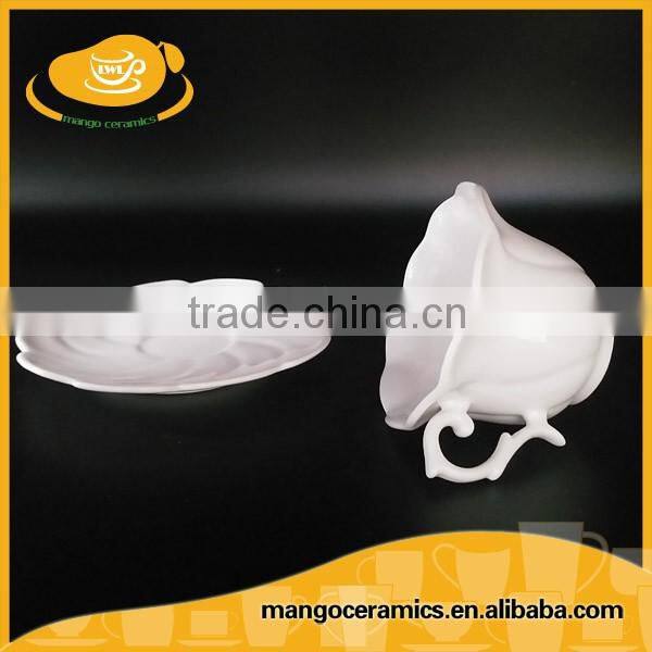 Wholesale wedding banquet use porcelain tea cups and saucers