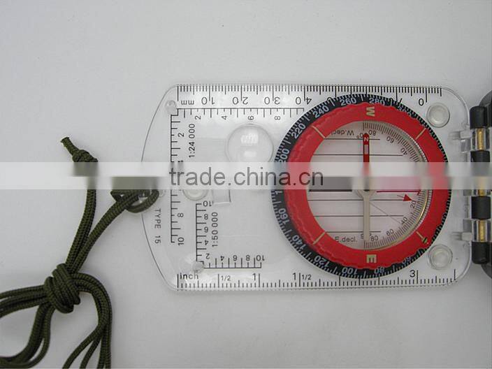 Outdoor Hiking Camping Pocket camping Map Compass with mirror