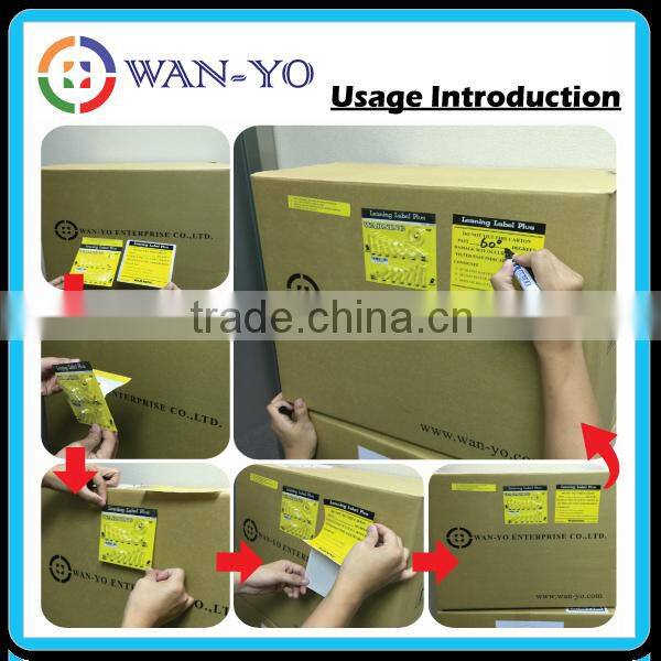 Leaning Label Plus- Tilt Indicator labels for industrial supply