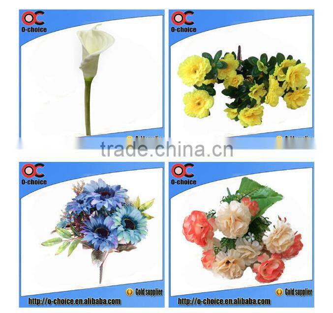 China different kinds fabric lily flower with glue - five heads