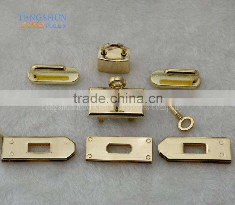 OEm zinc alloy bag parts high quanlity metel lock for purse wholesale