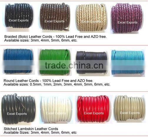 Python Style Stitched Leather Cords