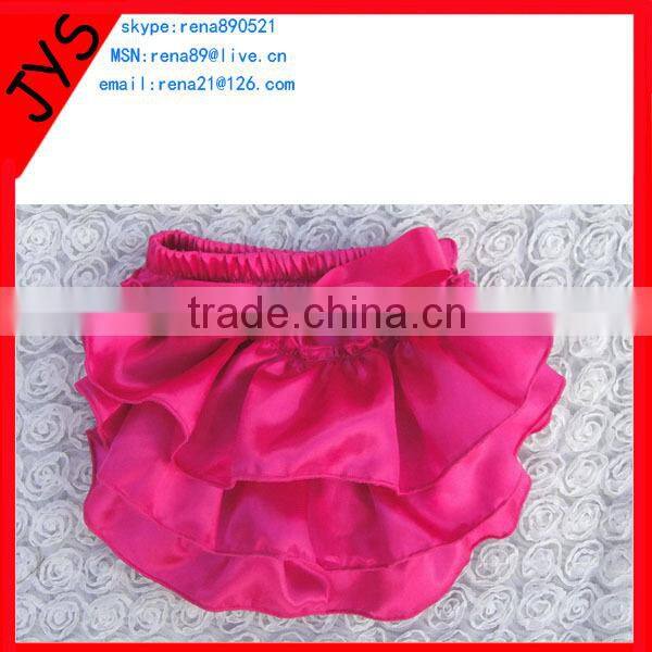 Light pink cotton lace baby bloomers with ruffle