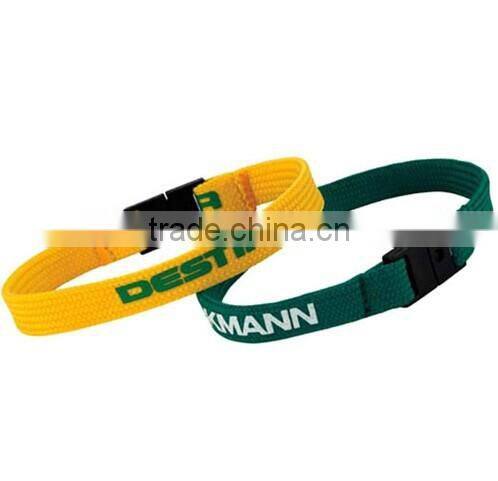 one face printed polyester wristband with safety breakaway buckle