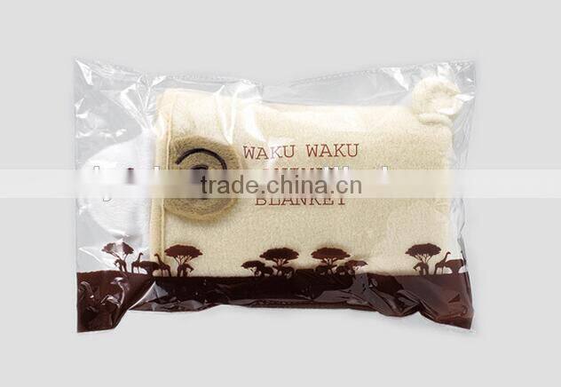 Fashion comfortable soft plush animal baby blanket