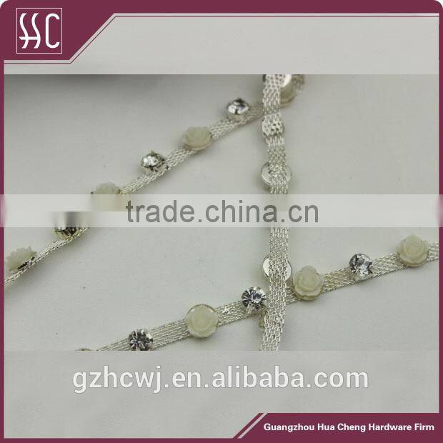 flower metal chain, metal handbag chain, Guangzhou metal chain