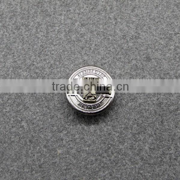Rolling plating silver denim button