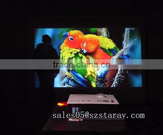 Portable Full HD 800 lumens UC40 LED Mini UNIC Projector Home Cinema Business HDMI AV SD 1080P + US/EU Plug Power Cable
