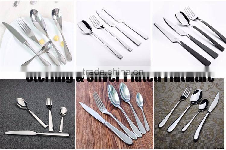 Sterling silver custom flatware round handle flatware german flatware for hotel restaurant household gift dealer and wholesale