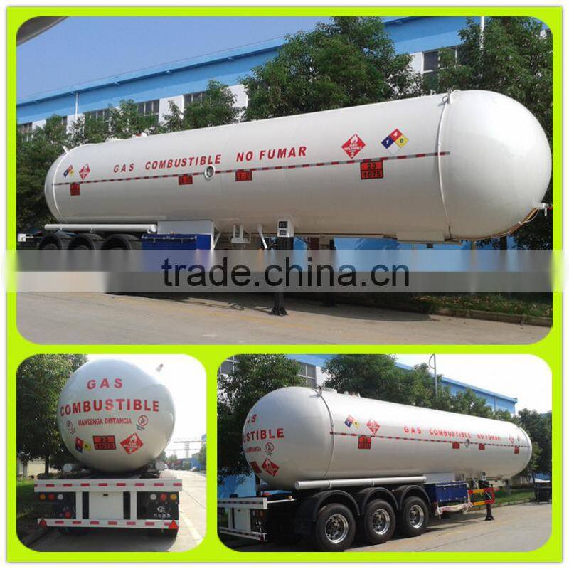 56000 liters LPG tank semi trailer, LPG gas tank for sale, cheap semi trailer