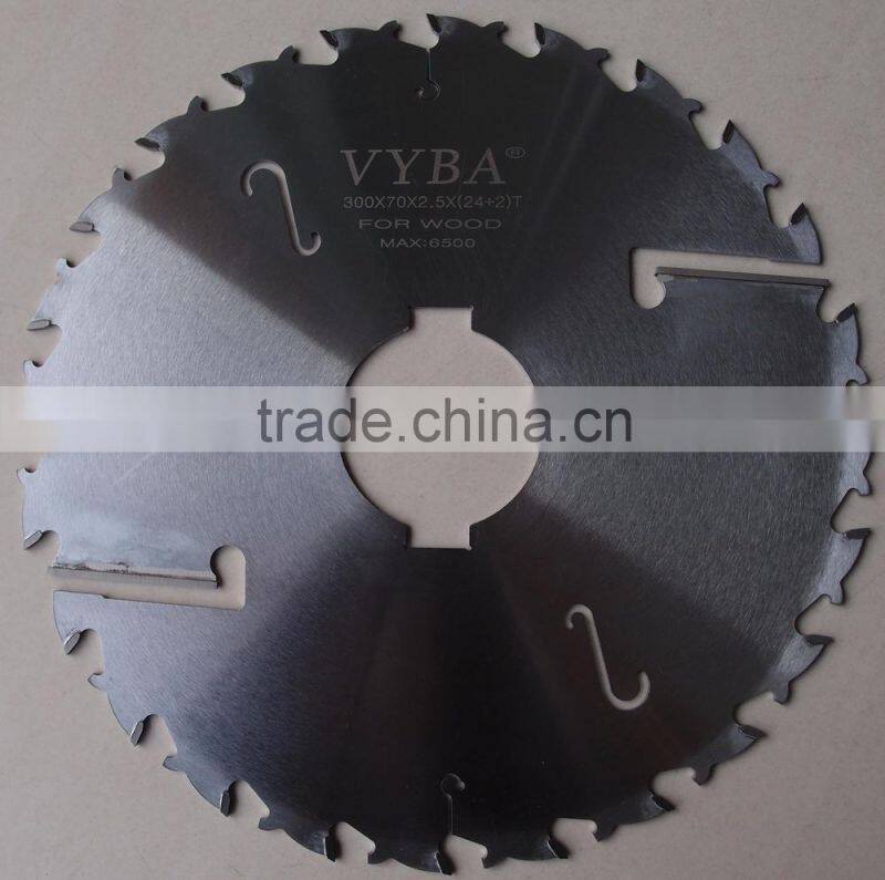 300*70*2.5*(24+2)T Anti kick-back teeth style TCT saw blade