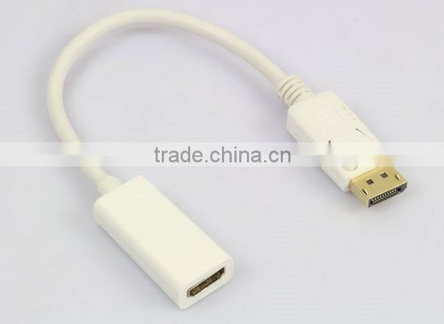30cm displayport male to HDMia female gold plated white color