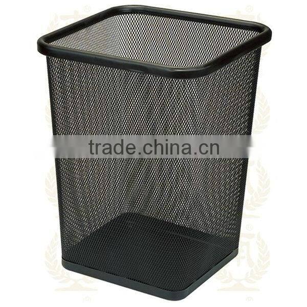 Wholesale bulk quantity indoor paper dust bins/stackable metal wire trash bin