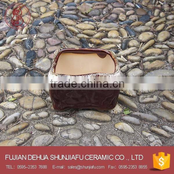 Creative variable flow glazed ceramic flower pot ,Mini flower pot