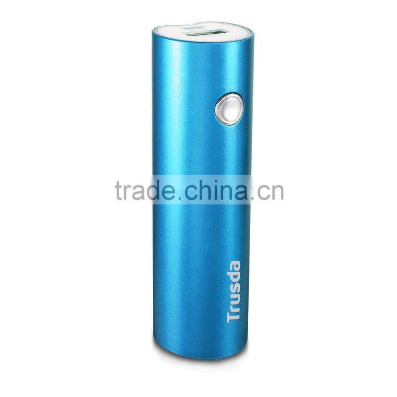 Aluminium Alloy 2600mAh universal fast charge power bank for red gift