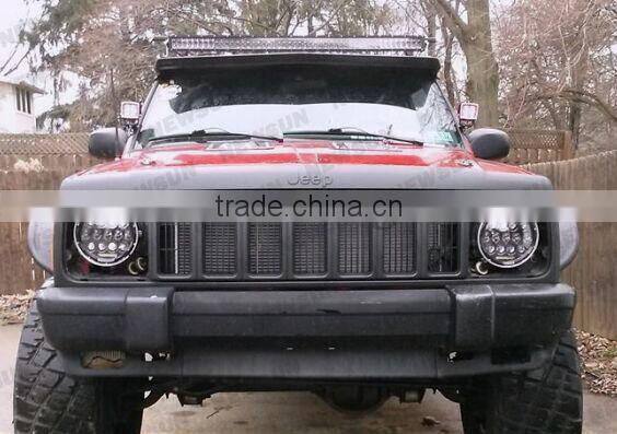 7'' 75W High Low Beam Driving Light DRL Front Light 7inch LED Headlight for Jeep Wrangler