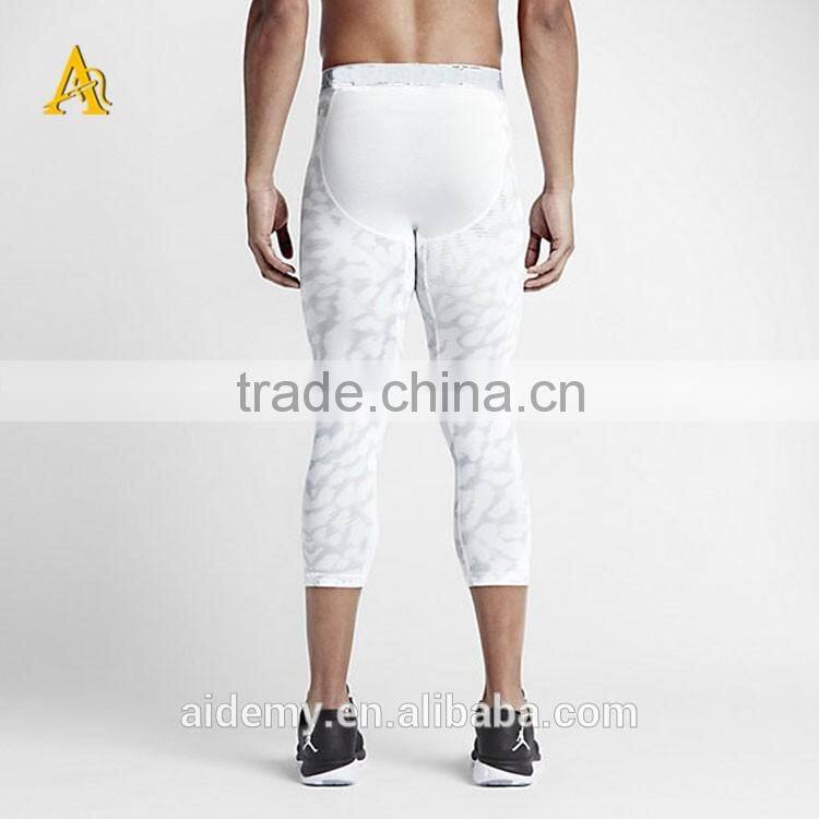 2016 custom polyester dri fit running tights mens gym leggings tights