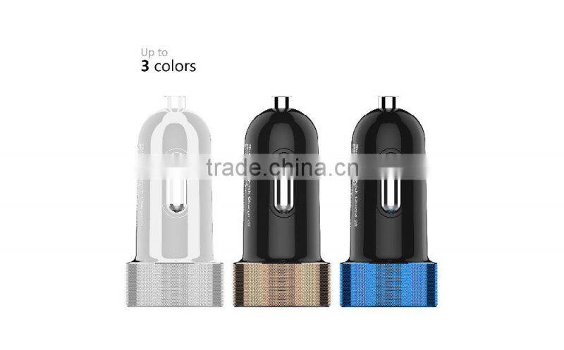 5V 2.1A/5V 3.1A OEM Colorful usb car charger for Mobile Phone usb car chargerquick portable charger