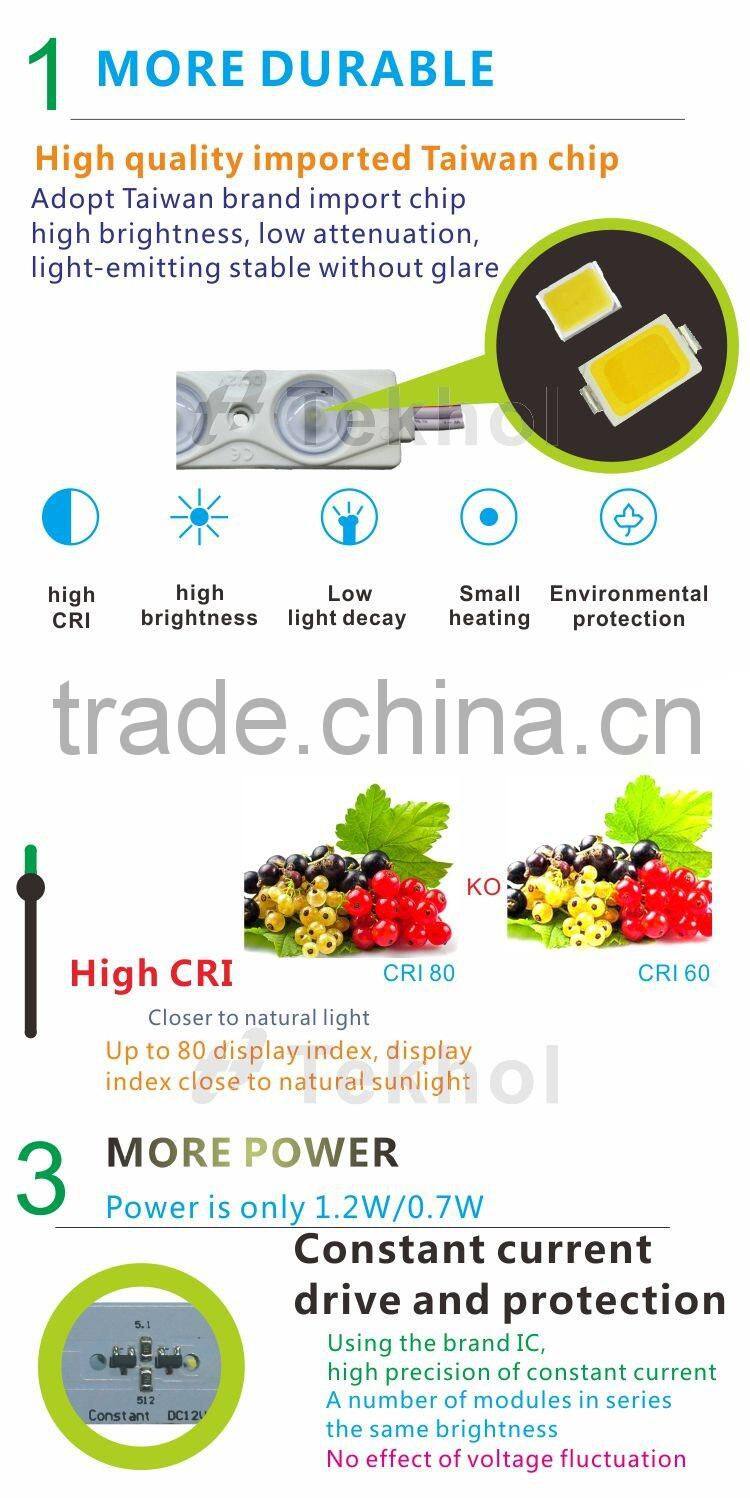 DC12V 82*18mm 2835 smd IP67 led module with lens CE & RoHS